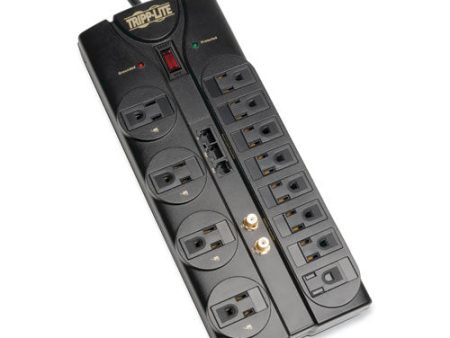 Protect It! Surge Protector, 12 Ac Outlets, 8 Ft Cord, 2,880 J, Black Supply