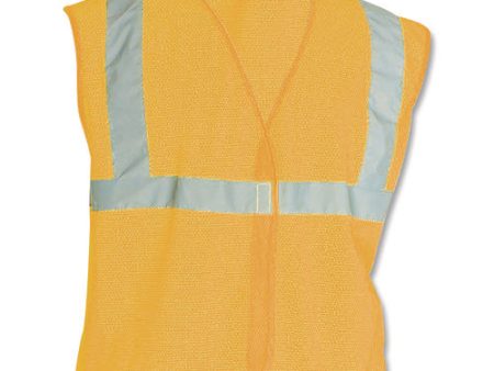 Ansi Class 2 Hook And Loop Safety Vest, Large, Hi-viz Orange Fashion