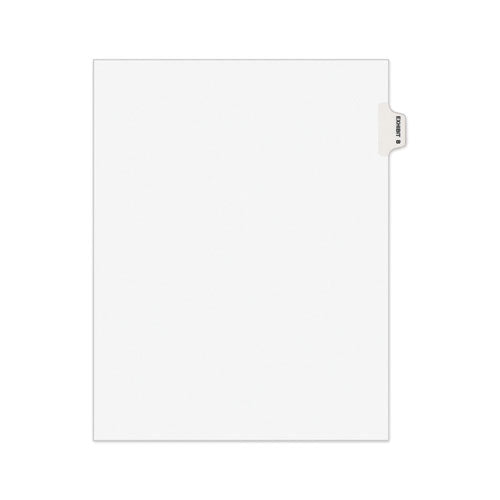 Avery-style Preprinted Legal Side Tab Divider, 26-tab, Exhibit B, 11 X 8.5, White, 25 pack, (1372) on Sale