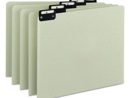 Alphabetic Top Tab Indexed File Guide Set, 1 5-cut Top Tab, A To Z, 8.5 X 11, Green, 25 set Sale