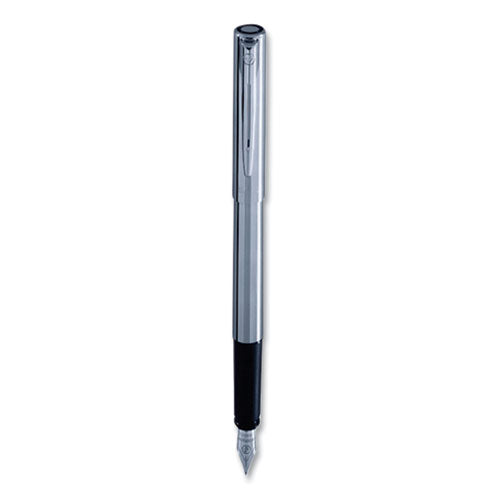 Allure Fountain Pen, Fine Point , Blue Ink, Silver black Barrel Online Sale