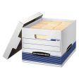 Stor file Medium-duty Letter legal Storage Boxes, Letter legal Files, 12.75  X 16.5  X 10.5 , White blue, 12 carton Supply