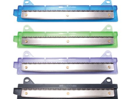 6-sheet Trident Binder Punch, Three-hole, 1 4  Holes, Assorted Colors Online Sale