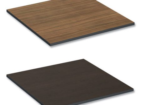 Reversible Laminate Table Top, Square, 35.38w X 35.38d, Espresso walnut Online Hot Sale