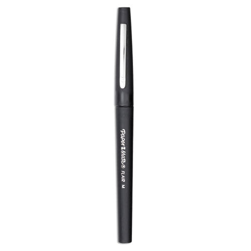 Point Guard Flair Felt Tip Porous Point Pen, Stick, Medium 0.7 Mm, Black Ink, Black Barrel, 36 box on Sale