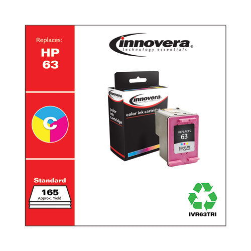 Remanufactured Tri-color Ink, Replacement For 63 (f6u61an), 165 Page-yield Sale