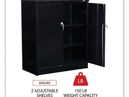 Assembled 42  High Heavy-duty Welded Storage Cabinet, Two Adjustable Shelves, 36w X 18d, Black Online