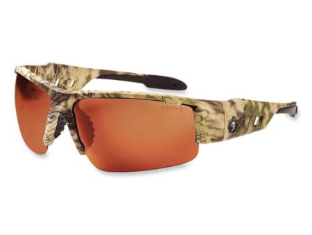 Skullerz Dagr Safety Glasses, Kryptek Highlander Nylon Impact Frame, Polarized Copper Polycarbonate Lens Online now