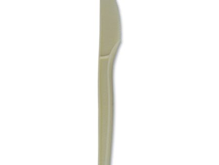 Ecosense Renewable Plant Starch Cutlery, Knife, Plastic, Cream, 50 pack Cheap