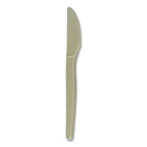 Ecosense Renewable Plant Starch Cutlery, Knife, Plastic, Cream, 50 pack Cheap