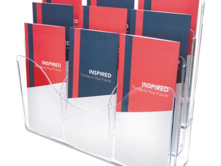 3-tier Document Organizer W 6 Removable Dividers, 14w X 3.5d X 11.5h, Clear Online