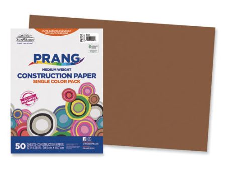 Sunworks Construction Paper, 50 Lb Text Weight, 12 X 18, Brown, 50 pack Online now