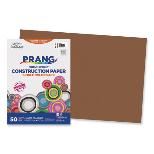 Sunworks Construction Paper, 50 Lb Text Weight, 12 X 18, Brown, 50 pack Online now