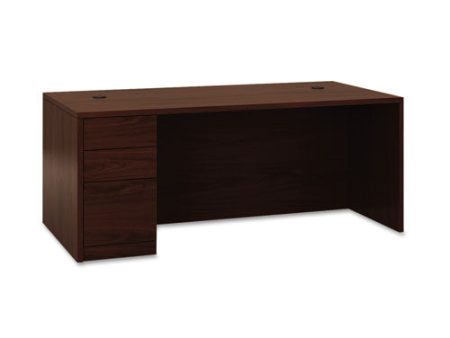 10500 Series  l  Workstation Left Pedestal Desk With Full-height Pedestal, 72  X 36  X 29.5 , Mahogany Hot on Sale