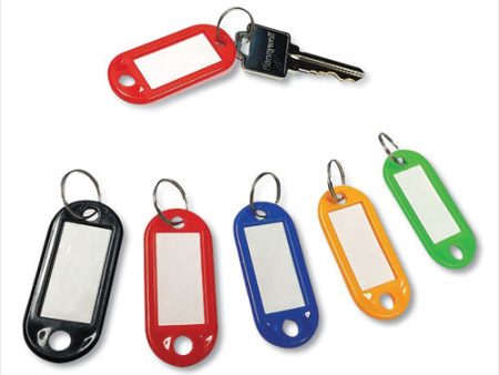 Colored Key Tags, Plastic, 0.9 X 2, Assorted, 20 pack Online Sale