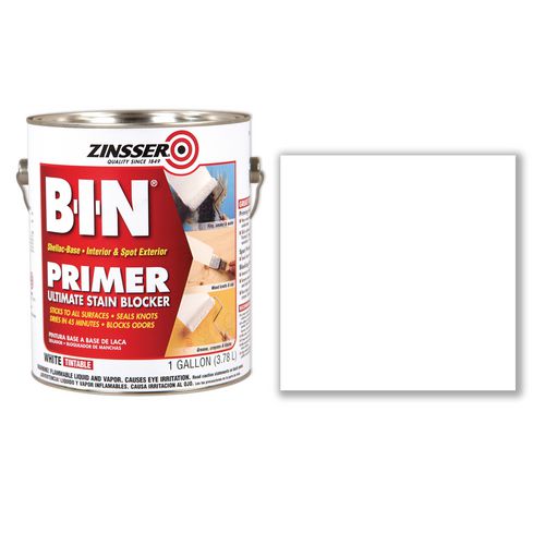 Bin Shellac-base Interior And Spot Exterior Primer, Flat White, 1 Gal Bucket pail, 2 carton Fashion