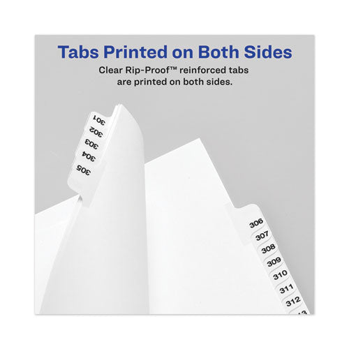 Avery-style Preprinted Legal Side Tab Divider, 26-tab, Exhibit E, 11 X 8.5, White, 25 pack, (1375) For Discount