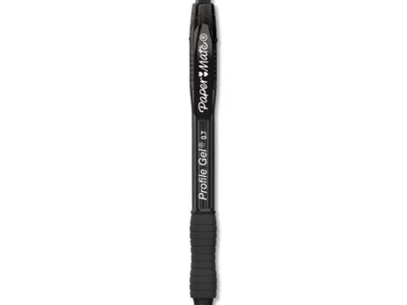 Profile Gel Pen, Retractable, Medium 0.7 Mm, Black Ink, Translucent Black Barrel, Dozen For Sale