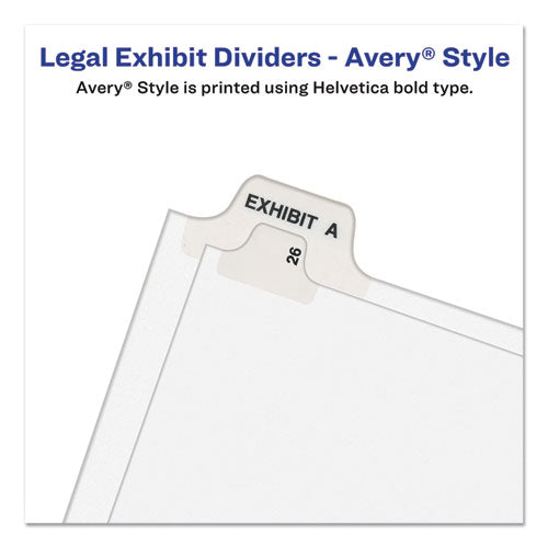 Avery-style Preprinted Legal Side Tab Divider, 26-tab, Exhibit G, 11 X 8.5, White, 25 pack Discount