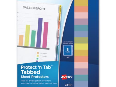 Protect  n Tab Top-load Clear Sheet Protectors W eight Tabs, Letter Fashion