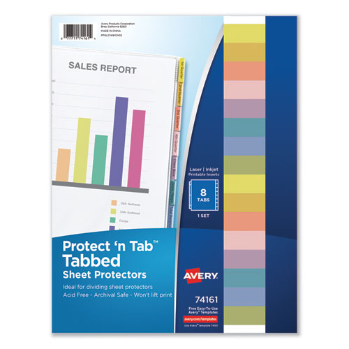 Protect  n Tab Top-load Clear Sheet Protectors W eight Tabs, Letter Fashion