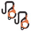 Squids 3178 Locking Aerial Bucket Hook, Tethering Point, 9.06 X 7.09 X 2.17, Black orange, Supports 40 Lbs, 2 pack Cheap