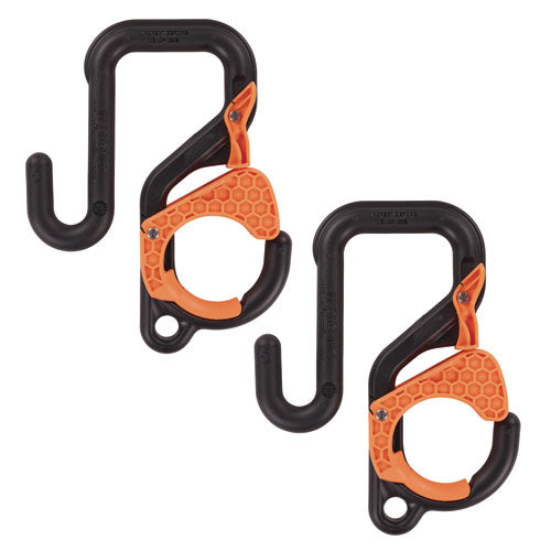 Squids 3178 Locking Aerial Bucket Hook, Tethering Point, 9.06 X 7.09 X 2.17, Black orange, Supports 40 Lbs, 2 pack Cheap