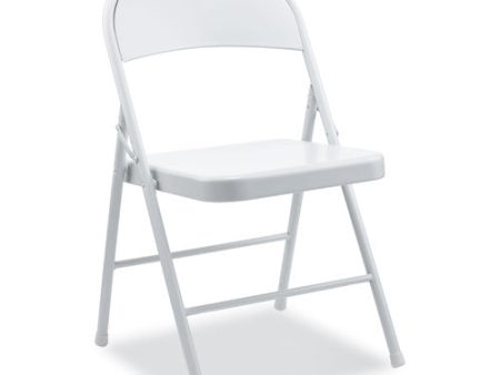 Armless Steel Folding Chair, Supports Up To 275 Lb, Gray Seat, Gray Back, Gray Base, 4 carton Online Hot Sale