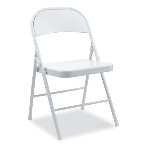 Armless Steel Folding Chair, Supports Up To 275 Lb, Gray Seat, Gray Back, Gray Base, 4 carton Online Hot Sale