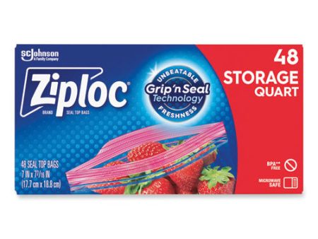 Double Zipper Storage Bags, Triple System Seal, Quart, 9.63  X 8.5 , Clear, 9 carton Fashion