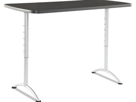 Arc Adjustable-height Table, Rectangular, 60  X 30  X 30  To 42 , Graphite silver Supply