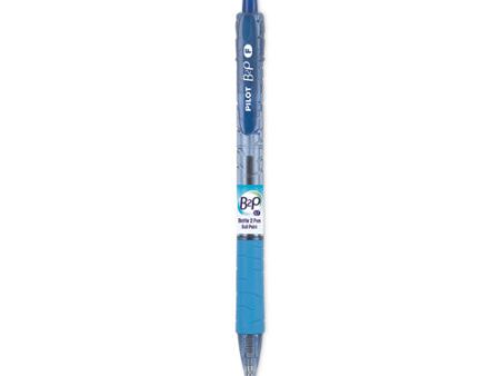 B2p Bottle-2-pen Recycled Ballpoint Pen, Retractable, Fine 0.7 Mm, Blue Ink, Translucent Blue Barrel, Dozen For Discount