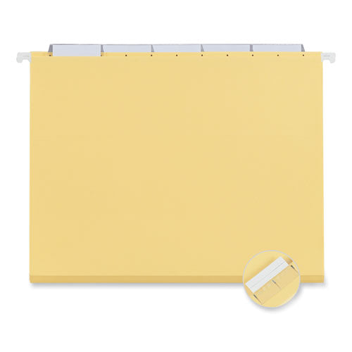 Deluxe Bright Color Hanging File Folders, Letter Size, 1 5-cut Tabs, Yellow, 25 box on Sale