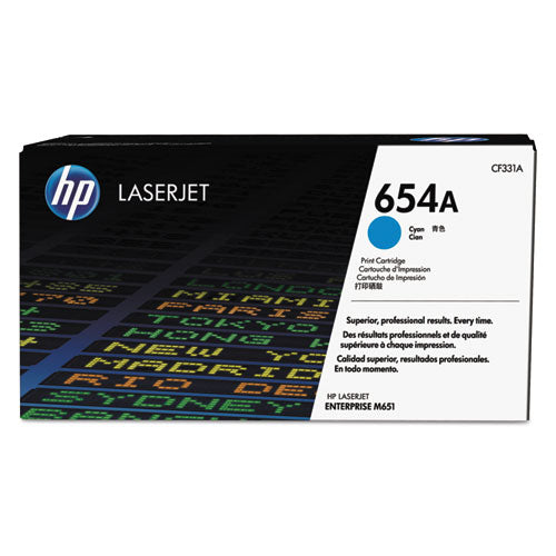 Hp 654a, (cf331a) Cyan Original Laserjet Toner Cartridge For Sale