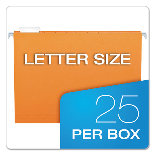 Colored Hanging Folders, Letter Size, 1 5-cut Tabs, Orange, 25 box on Sale