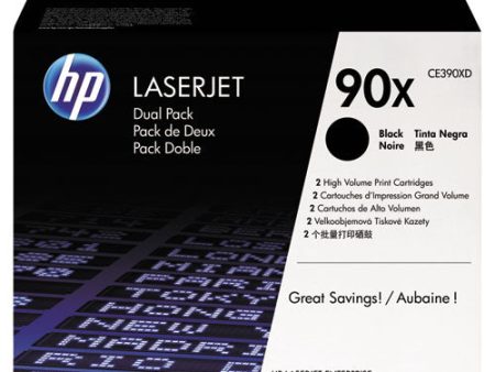 Hp 90x, (ce390x-d) 2-pack High-yield Black Original Laserjet Toner Cartridges Sale