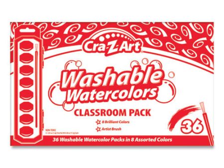 Washable Watercolor Classroom Pack, 8-color Kits (assorted Colors), 36 Kits box Sale