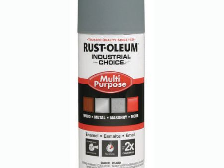 Industrial Choice 1600 System Multi-purpose Enamel Spray Paint, Flat Gray, 12 Oz Aerosol Can, 6 carton Sale