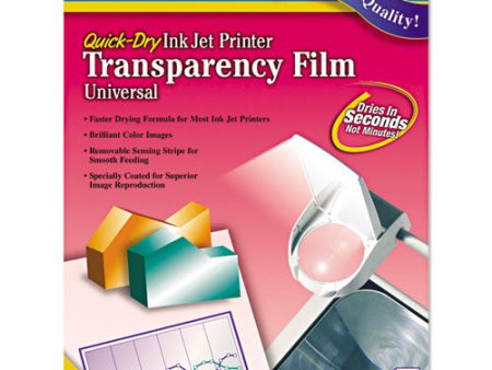 Quick-dry Color Inkjet Transparency Film, 8.5 X 11, 50 box Discount