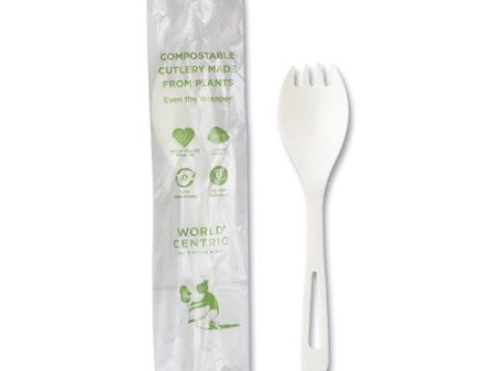 Tpla Compostable Cutlery, Spork, Plastic, White, 750 carton Discount