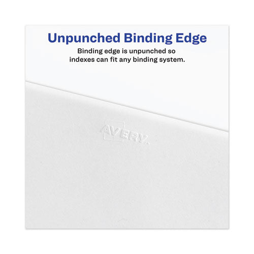 Avery-style Preprinted Legal Side Tab Divider, 26-tab, Exhibit H, 11 X 8.5, White, 25 pack, (1378) Online now