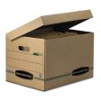 Systematic Basic-duty Attached Lid Storage Boxes, Letter legal Files, Kraft green, 12 carton Supply