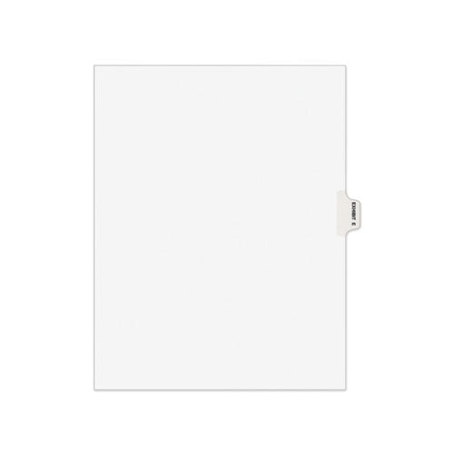 Avery-style Preprinted Legal Side Tab Divider, 26-tab, Exhibit E, 11 X 8.5, White, 25 pack, (1375) For Discount