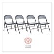 Armless Steel Folding Chair, Supports Up To 275 Lb, Black Seat, Black Back, Black Base, 4 carton Cheap