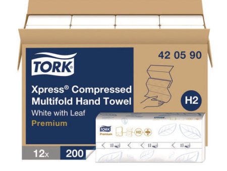 Xpress Compressed Multifold Hand Towels, 1-ply, 8.3 X 9.45, White, 200 pack, 12 Packs carton on Sale