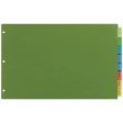 Insertable Big Tab Plastic Dividers, 8-tab, 11 X 17, Green, 1 Set on Sale