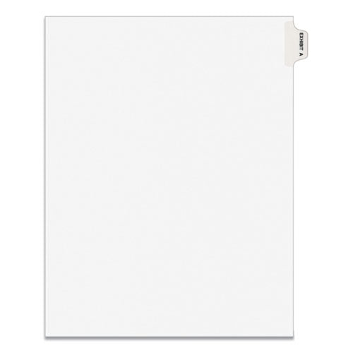 Avery-style Preprinted Legal Side Tab Divider, 26-tab, Exhibit A, 11 X 8.5, White, 25 pack, (1371) Supply