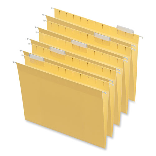 Deluxe Bright Color Hanging File Folders, Letter Size, 1 5-cut Tabs, Yellow, 25 box on Sale