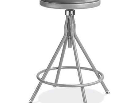 6500 Series Height Adjustable Heavy Duty Padded Swivel Stool, Supports Up To 500 Lb, 24  To 30  Seat Height, Gray For Cheap