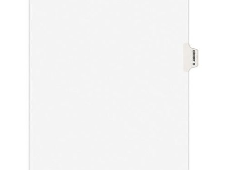 Avery-style Preprinted Legal Side Tab Divider, 26-tab, Exhibit D, 11 X 8.5, White, 25 pack, (1374) Sale